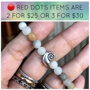 🔴SALE ! Genuine amazonite shell bead bracelet